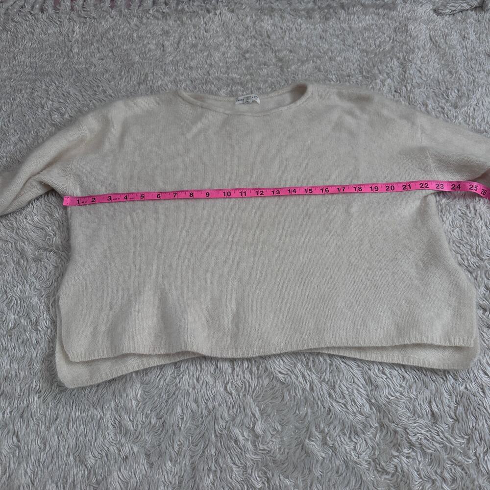 Tomorrowland Womens Small Brushed Cashmere Flared Sleeve Cream Crewneck Sweater - Picture 5 of 9